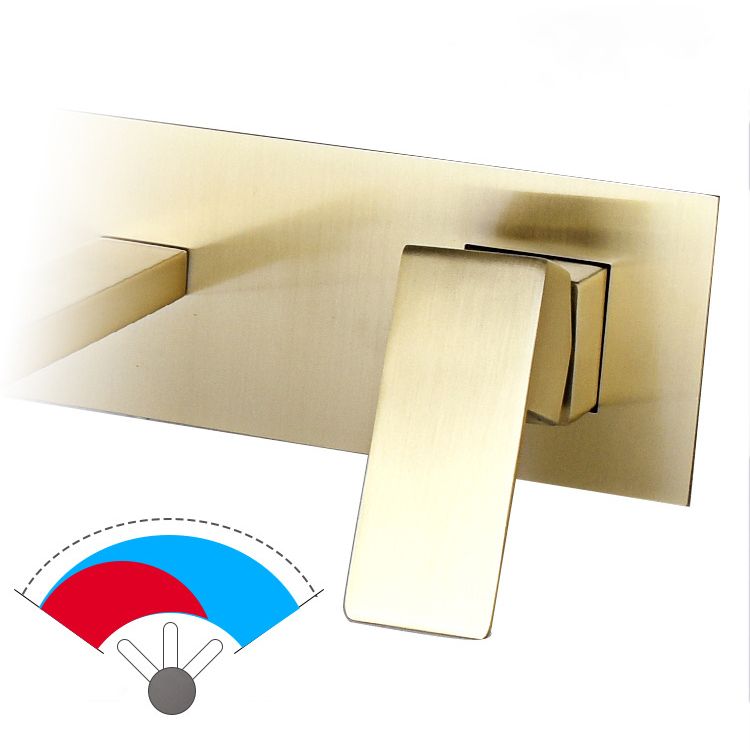 Stainless Steel Wall Mounted Bathroom Faucet Light Luxury Bathroom Faucet Modern Faucet