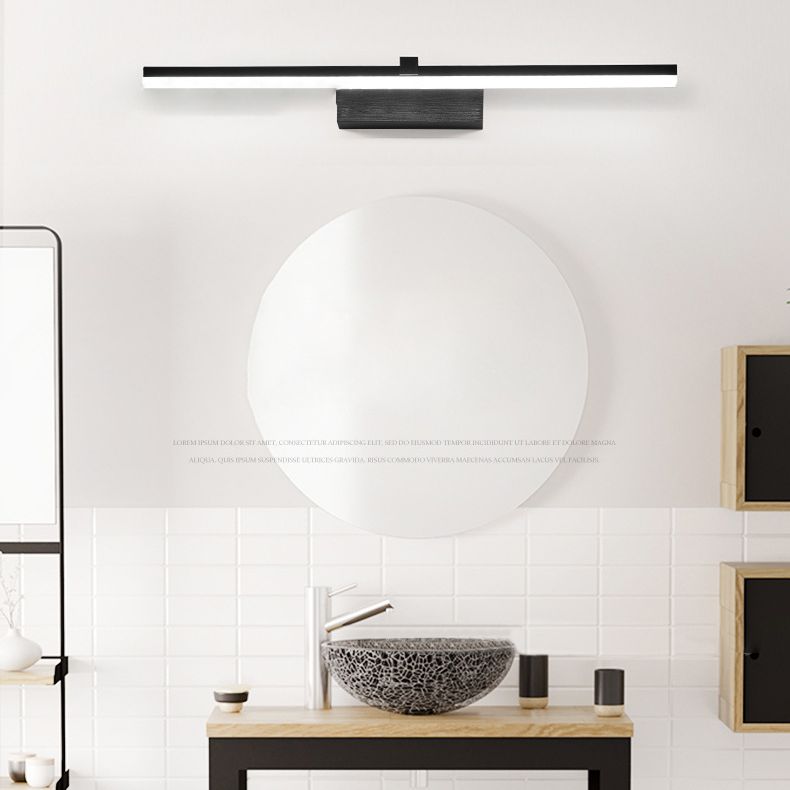 Modern Style Mirror Cabinet Bathroom Wall Lights Metal Linear Shade LED Ambient Vanity Lighting