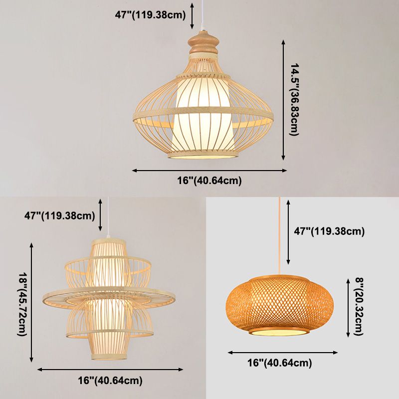 Chinesische Anhänger Beleuchtungskörper Rattan Hanges Licht mit hängenden Kabel für das Restaurant