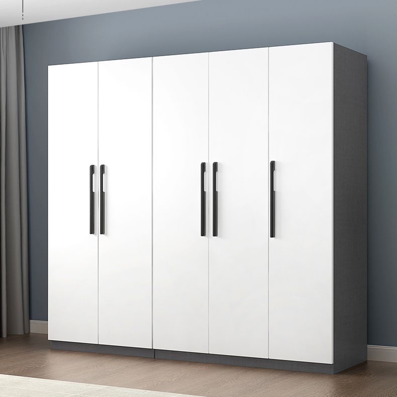 Modern Wood Frame Wardrobe Armoire Freestanding Wardrobe with Shelves