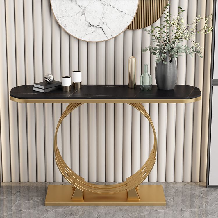 31" H Glam Console Accent Table Antique Finish Console Sofa Table