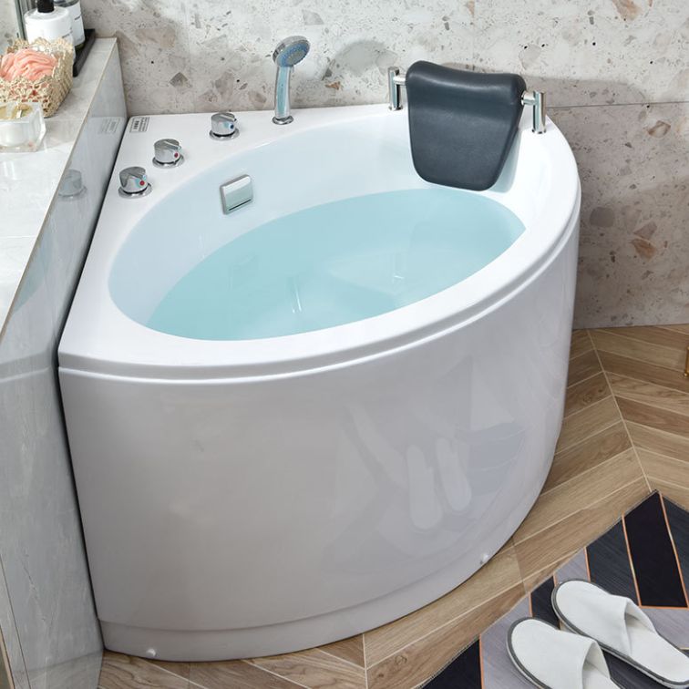 Back to Wall Soaking Bathtub Modern Antique Finish Corner Bath Tub