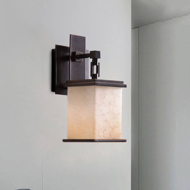 Black 1 Accendi per la parete della testa Abbronzatura abbronzata Cuboide Cuboid Wall Funte lampada
