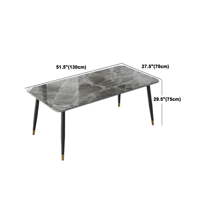 Rectangle Dining Table Set 1/2/5/7 Pieces Modern Indoor Dinette Set in Grey