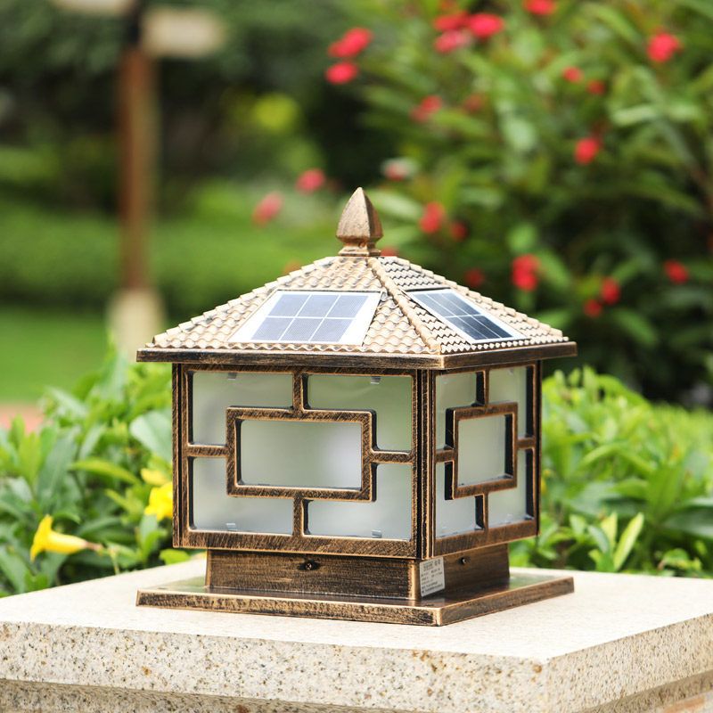 Modern Simple Aluminum Pillar Lamp Square Shape Pillar Light for Outdoor