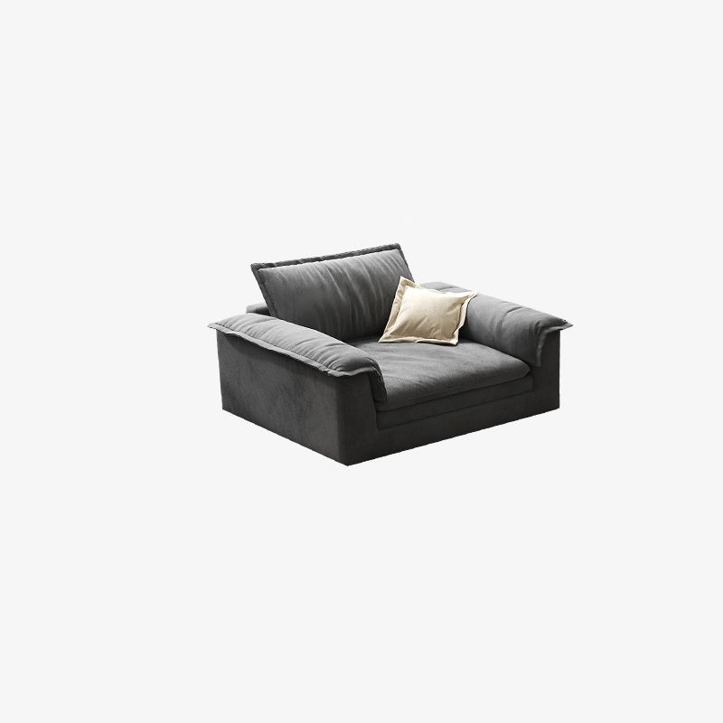 Dark Gray Faux Leather Sofa/Sectional Stain-Resistant Sofa for Living Room