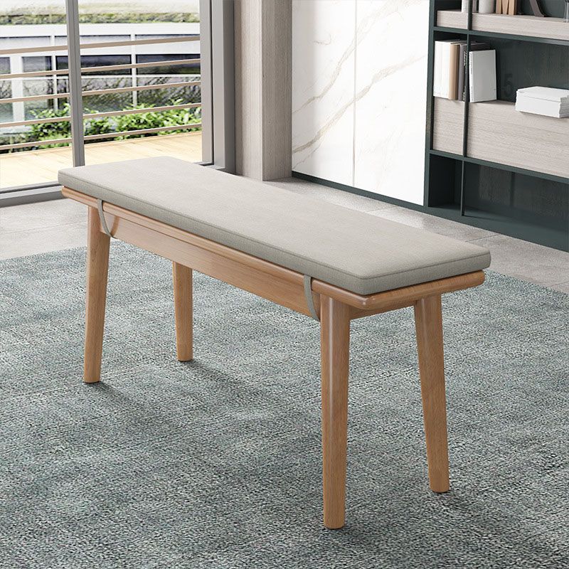 Contemporary Upholstered Bench Home Seating Bench with Squared Legs
