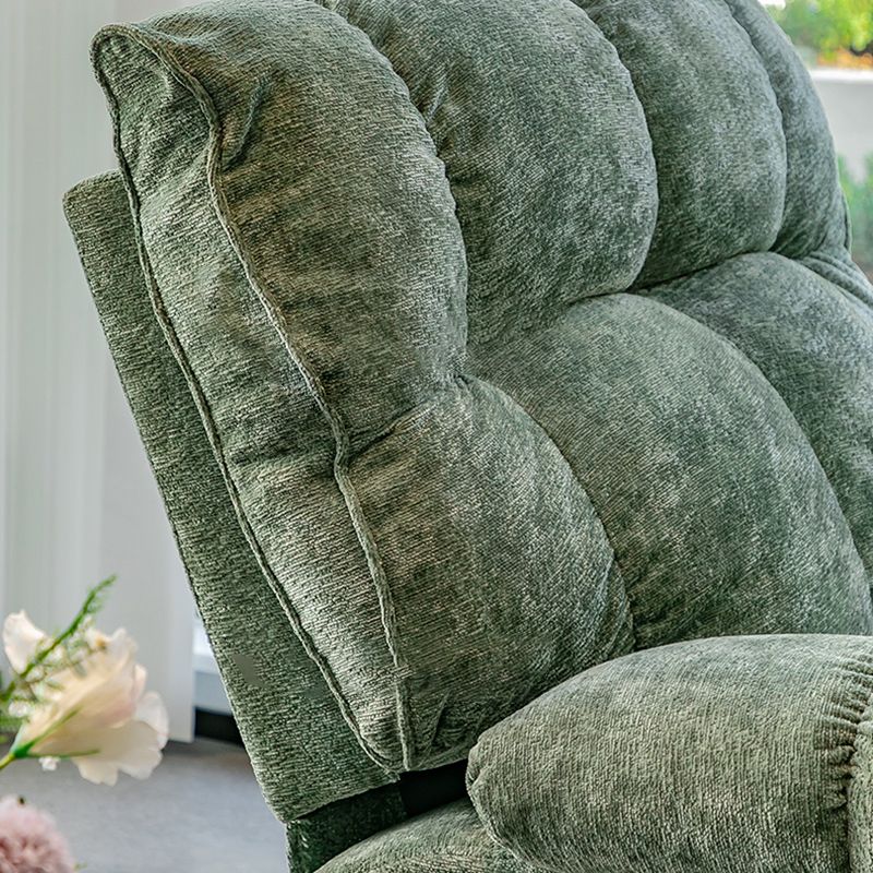 Contemporary Velvet Standard Recliner with Tufted Back and Rocking Base
