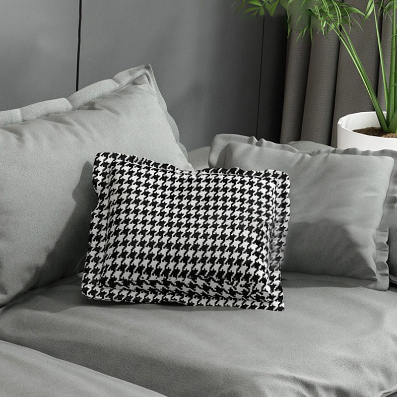 Stain Resistant Sofa Couch Square Arm Sofa Set with Pillows in Grey