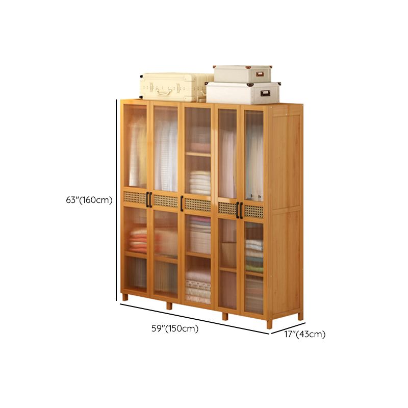 Modern Style Wardrobe Cabinet Wood Wardrobe Armoire with Shelves