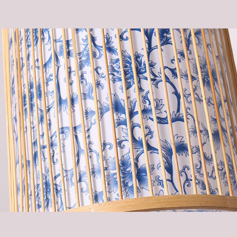 Moderne esthetiek cilindrische suspensie licht houten single-bulb gang hanglamp met hanglamp