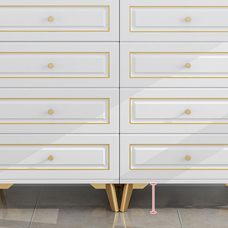 Contemporary Bedroom Storage Chest Wooden Vertical Chest with Drawers