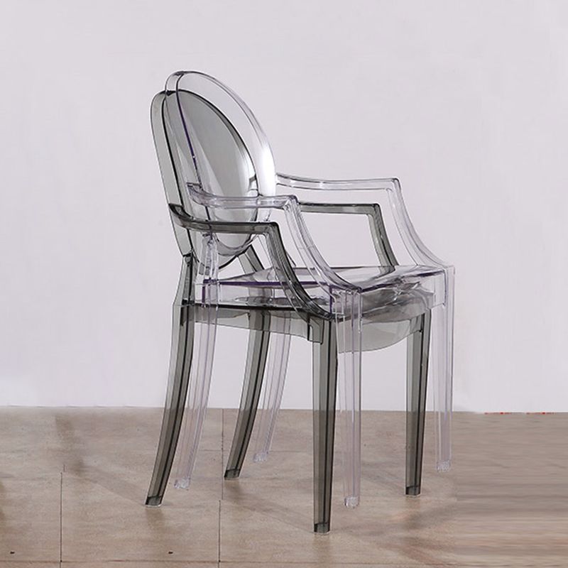 Silla de comedor de plástico de estilo nórdico, sillón de comedor apilable para uso en restaurantes