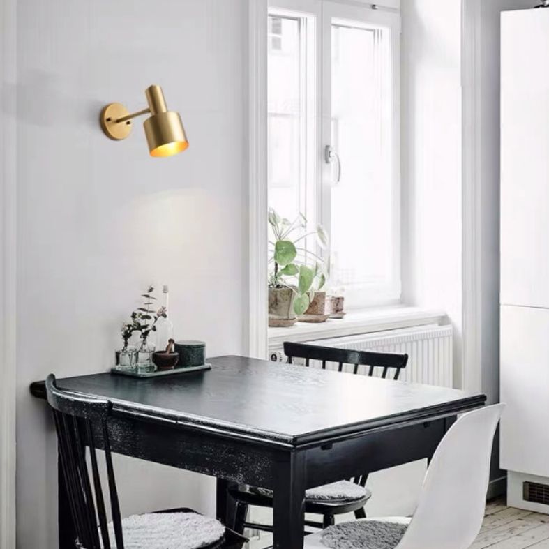 Gold Geometric Shaped Metal Wall Lamp Angle Adjustable Design Simplicity Sconce Lights for Staircase Aisle