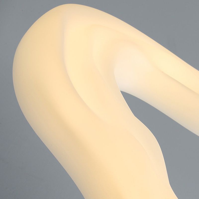 LED Cloud Shape Ceiling Flush Mount in Ivory White Contemporary Ceiling Flush