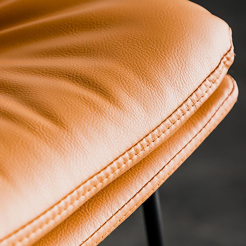 Scandinavian Coffee Shop Footrest Stool Matte Finish Upholstered Barstool