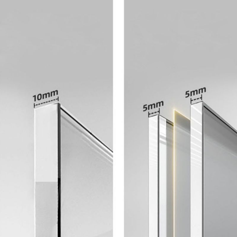 Frameless Hinged Shower Bath Door Transparent Glass Shower Screen