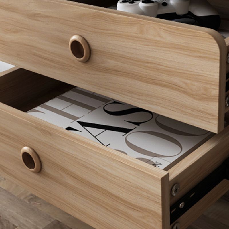 Natural 1 Single Coffee Table Modern 1 - Door Cocktail Table with Storage