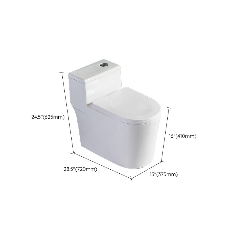 Traditional 1-Piece Toilet Bowl Floor Mounted White Urine Toilet for Bathroom