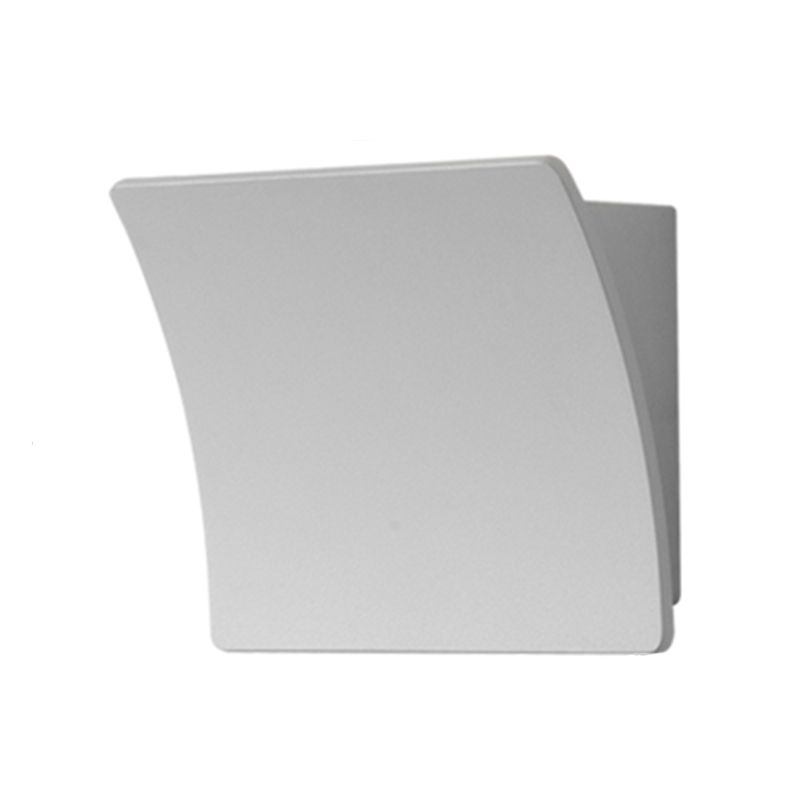 Square Shade Metal Wall Sconce Modern Style 1-Light Wall Mount Lighting