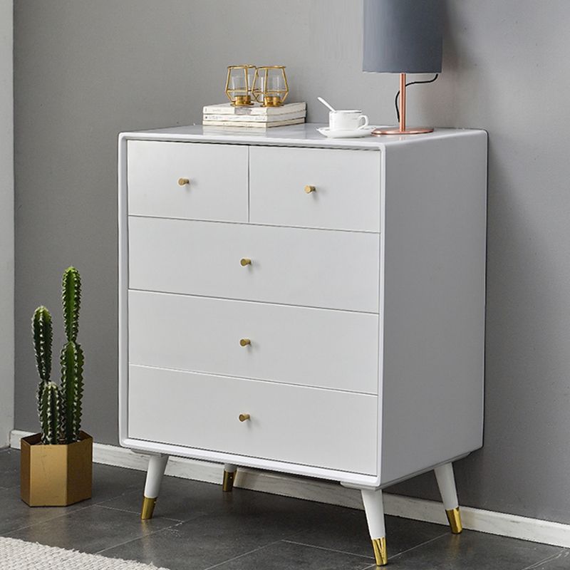 Solid Wood Accent Chest with 4/5/6/7 Drawers and Straight Legs