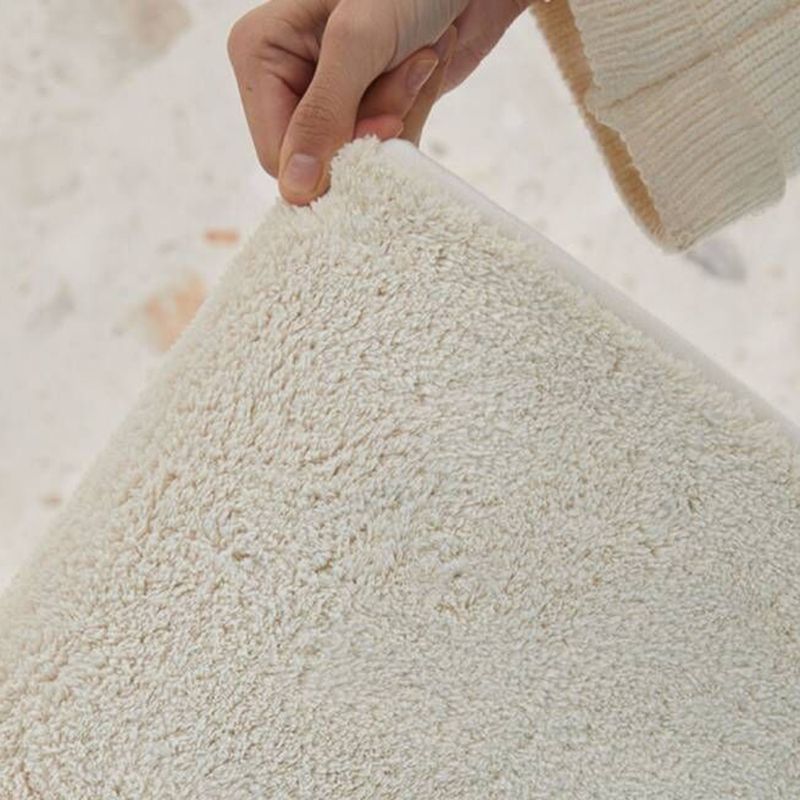 Light Grey Modern Rug Polyester Striped Area Rug Washable Rug for Living Room