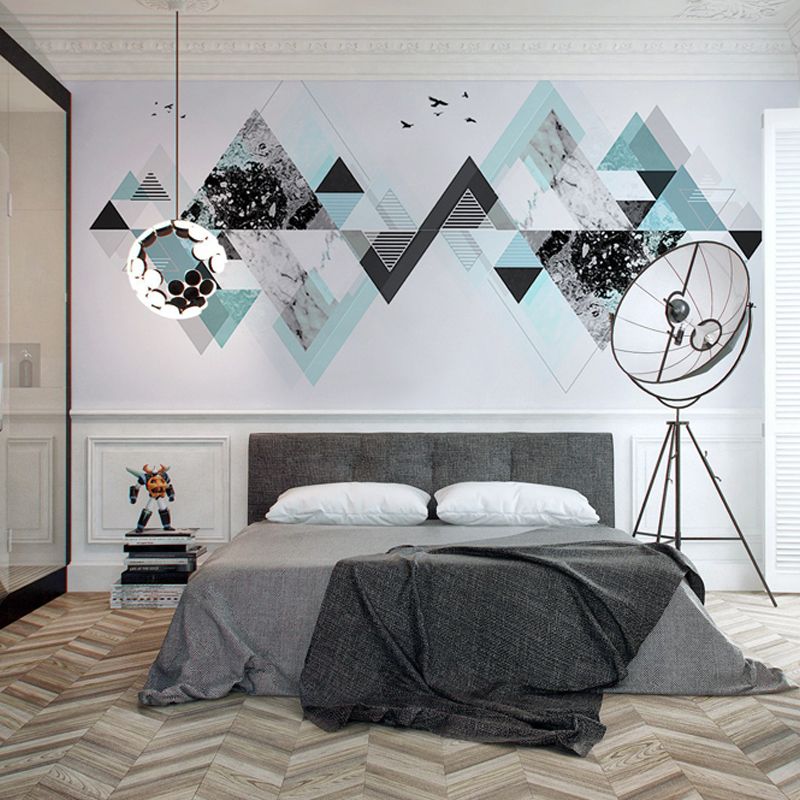Modern Art Murals Fresh Color Harlequin and Geometries Full Size Wall Covering for Living Rooms