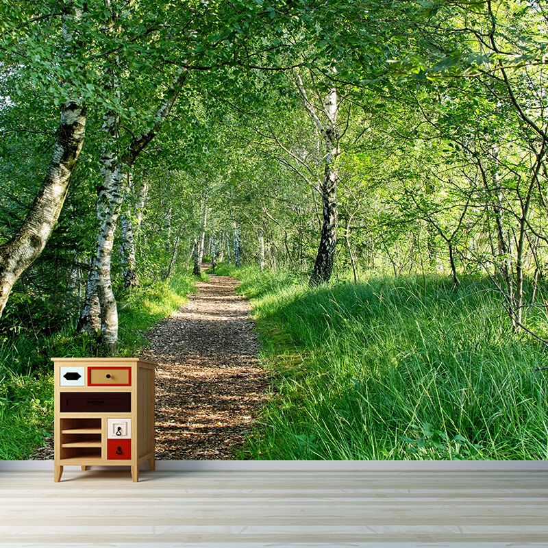 Space Extension Wall Mural Wallpaper Photography Style Mildew Resistant for Living Room