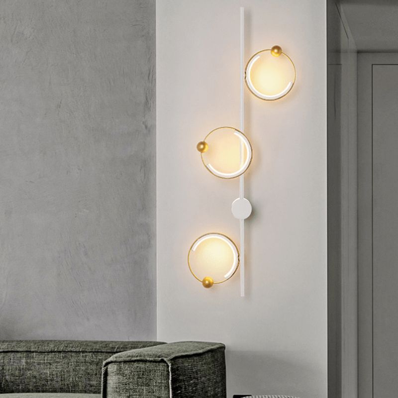 Nordic Style Wall Light Circle Shape LED Wall Lamp with Acrylic Shade for Bedroom