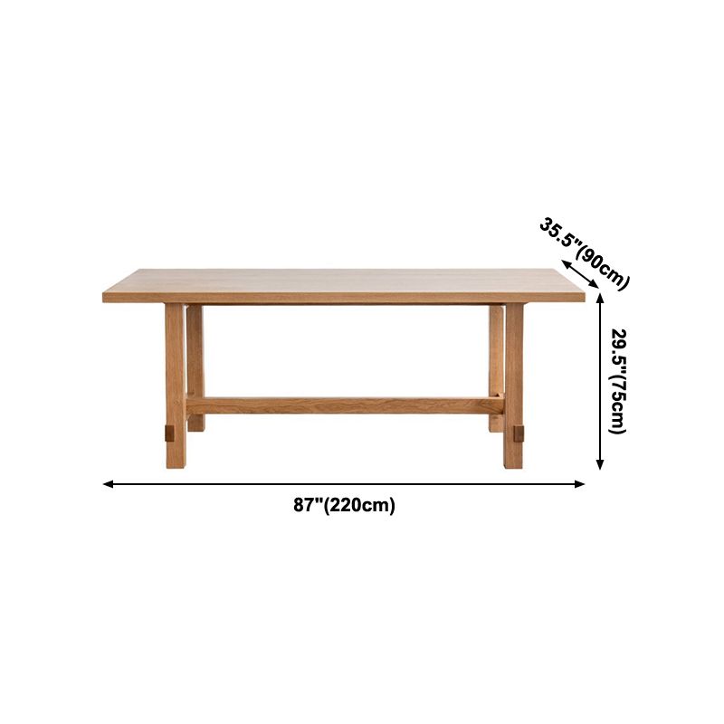 Rectangle Trestle Furniture Pine Solid Wood Dining Room Collection for Home
