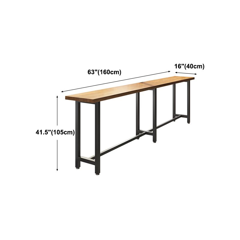 Trestle Cafe and Break-room Counter Table Modern Bistro Bar Table in Natural