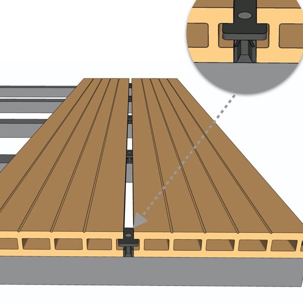 Modern Outdoor Deck Plank Striped Pattern Waterproof Slip Resistant Floor Board