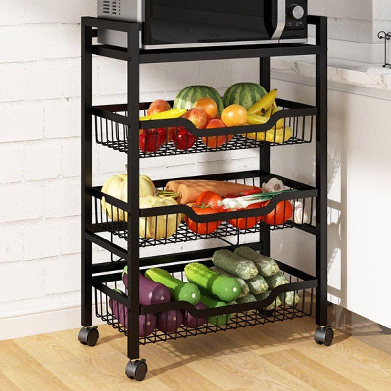 Dining Room Metal Prep Table Open Storage Rectangular Prep Table