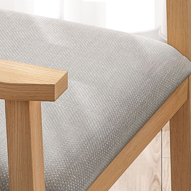 Contemporary Style Kitchen Chairs Dining Arm Side Chair with Wooden Legs