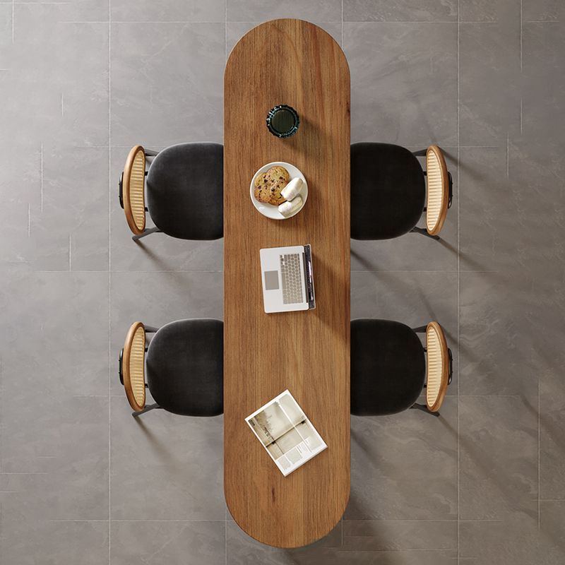 Modern Style Oval Bar Table 1/2/5 Pieces Wood Bar Table Set for Kitchen