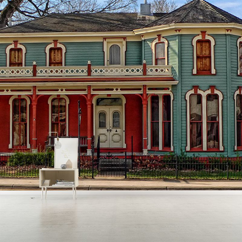 Town Scenery Mildew Resistant Wallpaper Photography Sleeping Room Wall Mural