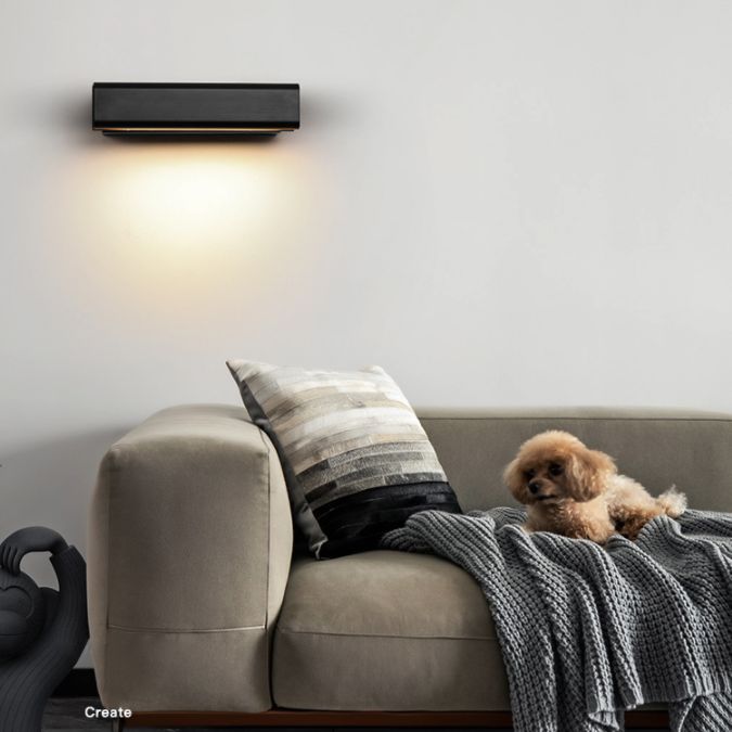 Aluminium LED Rotatable Wall Sconce in Modern Minimalist Style Wooden Wall Lamp for Bedroom