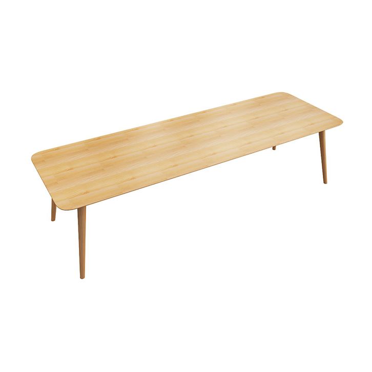 Solid Wood Contemporary Dining Table Rectangle Table with 4 Legs