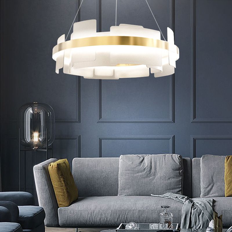 Gold Nordic Chandelier Acrylic Led Pendant Light for Living Room Bedroom