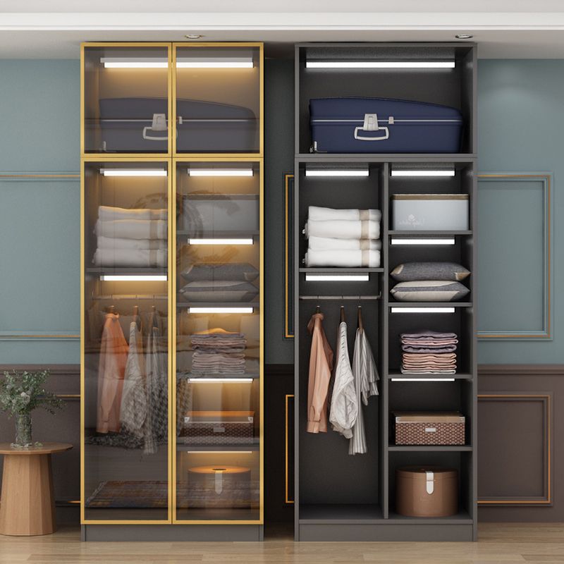 Modern Style Wooden Wardrobe Cloth Rod Included Wardrobe Closet for Bedroom