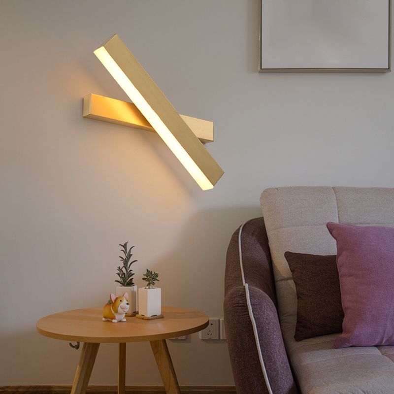 Quadratische Schatten Metall Wandleuchter moderner Stil ein leichtes Wandmontage Licht in Gold