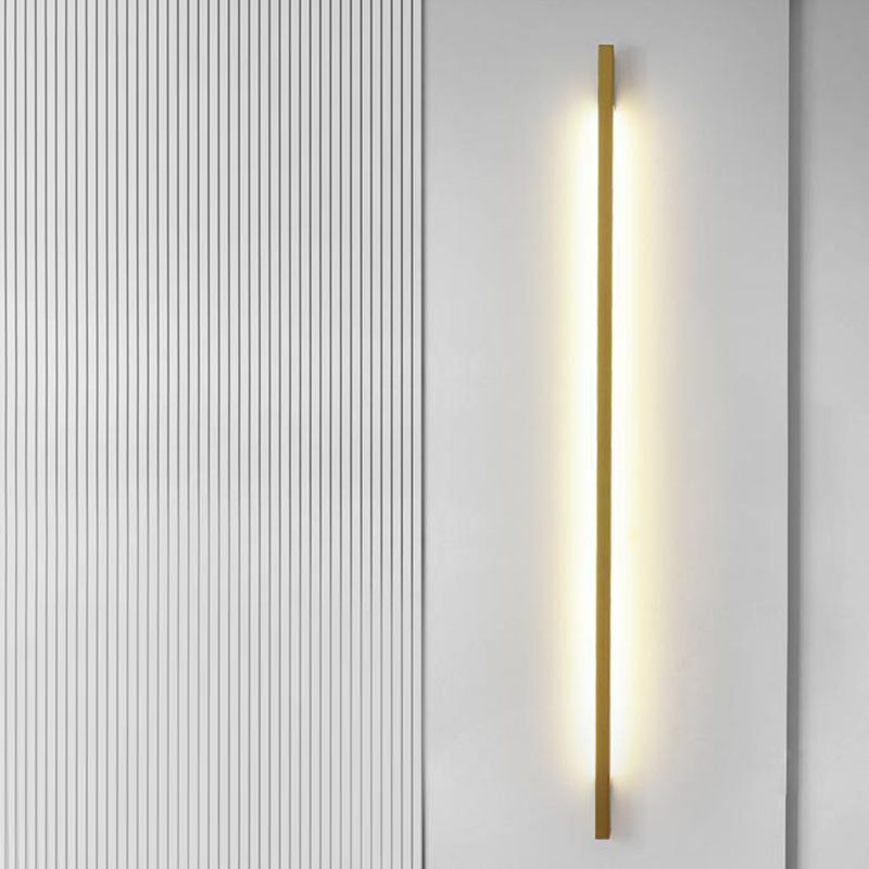 Single Modern Black/Golden Wall Mounted Sconce Linear Wall Light for Living Room