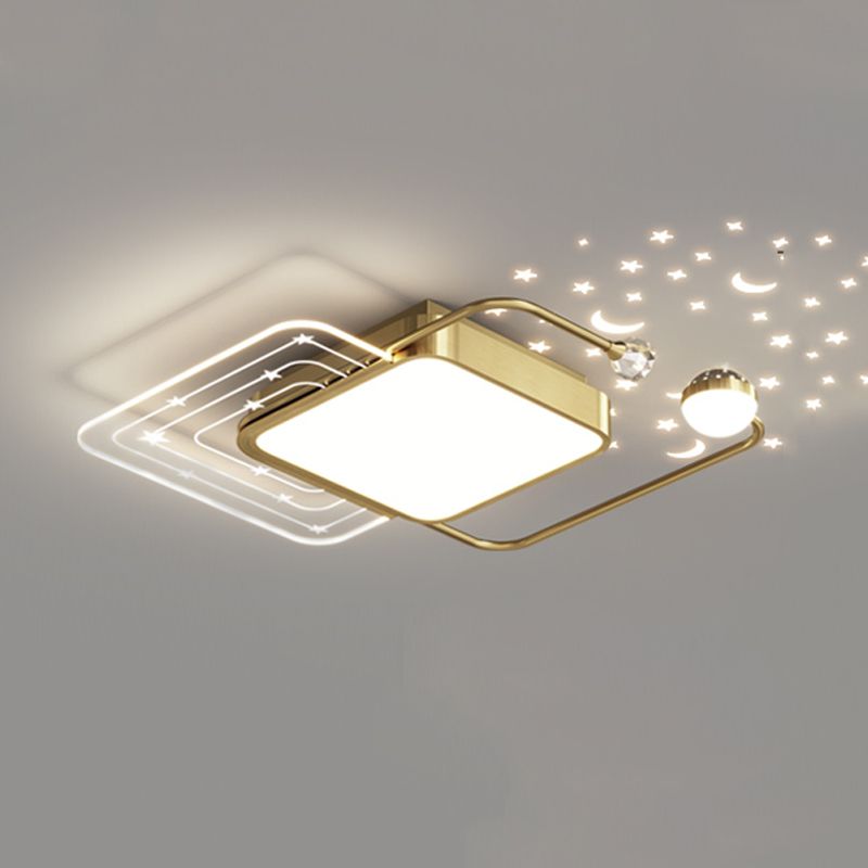 Modern Style Geometry Shape Ceiling Fixtures Metal Flush Mount Lights