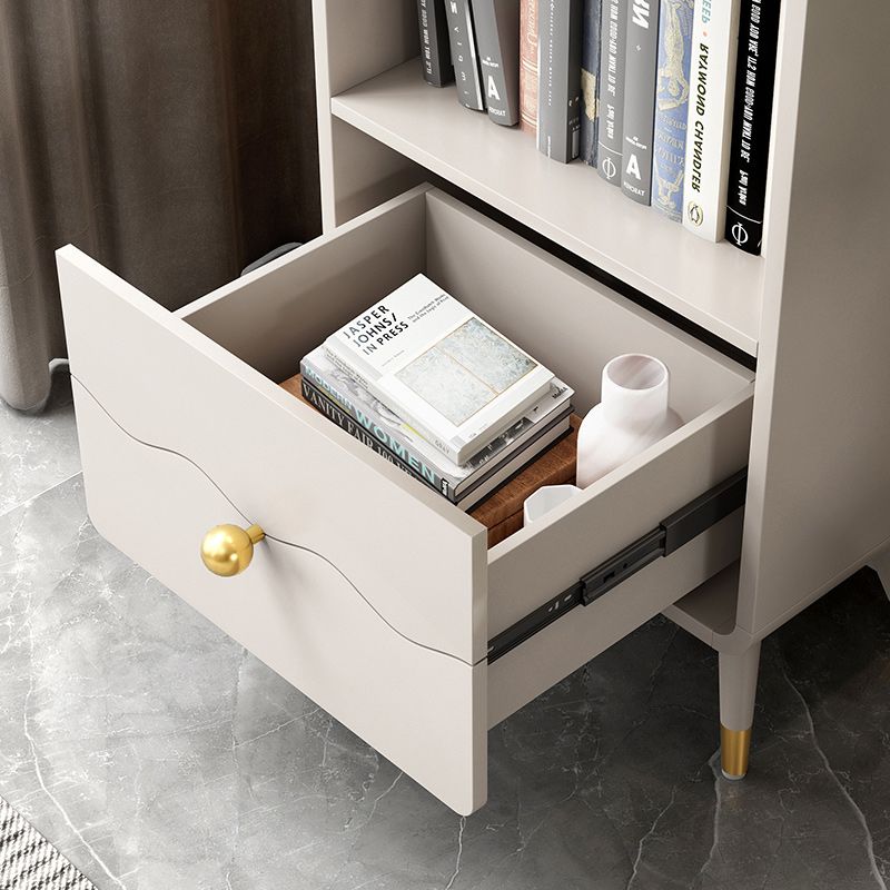 Standard Bookcase Closed Back Solid Engineered Wood Bookshelf for Home