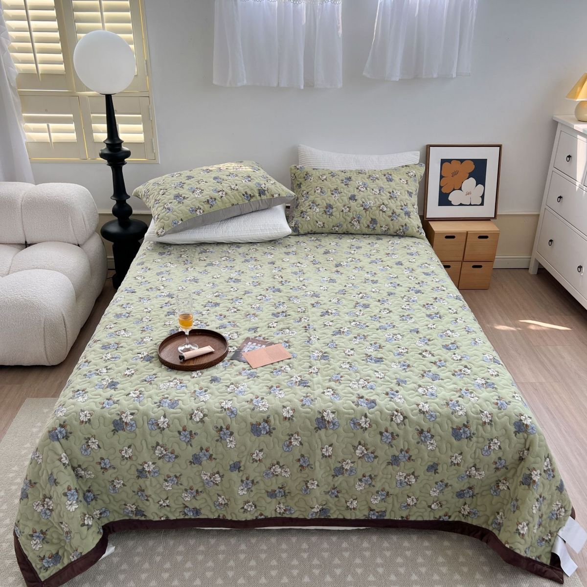 Flannel Bed Sheet Printing Soft Breathable 1-Piece Bed Sheet