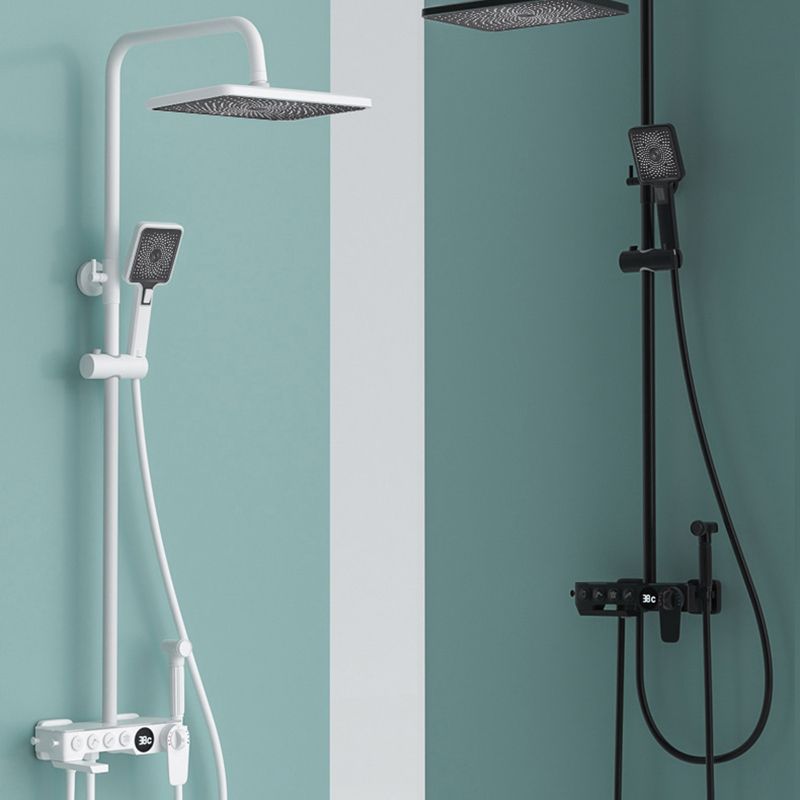 Contemporary Shower System Slide Bar Adjustable Shower Head Wall Mounted Shower Set