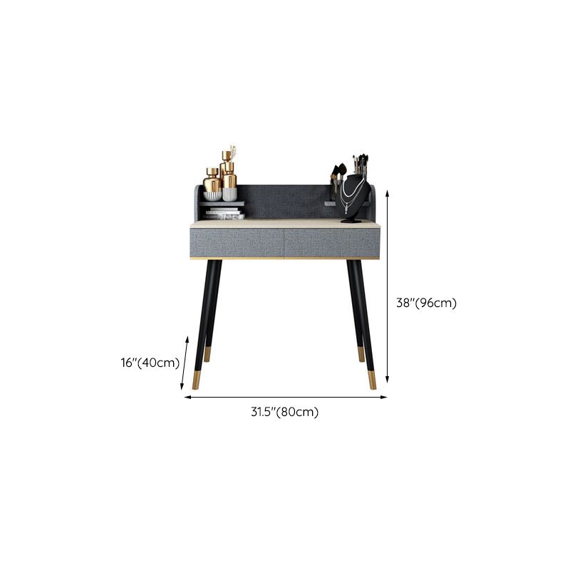 15.74" Wide Make-up Vanity with Drawer Modern Style Wooden Makeup Table
