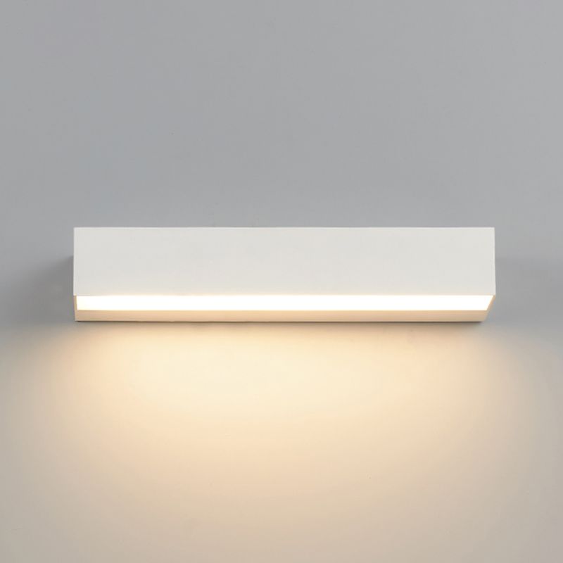 Modern Minimalist Style Rectangle Flush Mount Wall Sconce Aluminum 1 Light Wall Mount Light Fixture for Bedroom