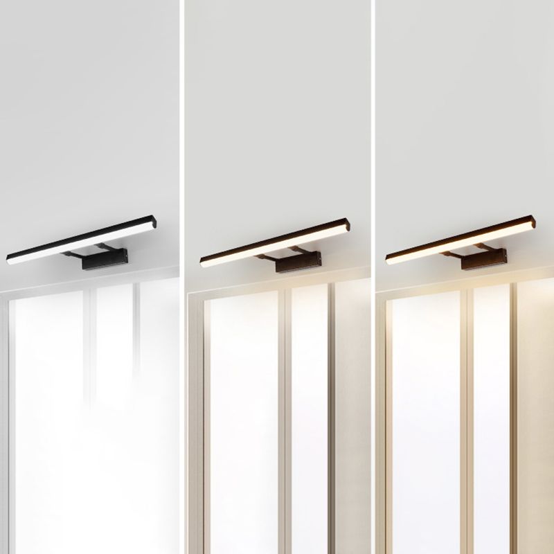Moderno stile minimalista aerodinamico aerodinamico aerodinamico illuminazione con applique in alluminio per bagno per bagno