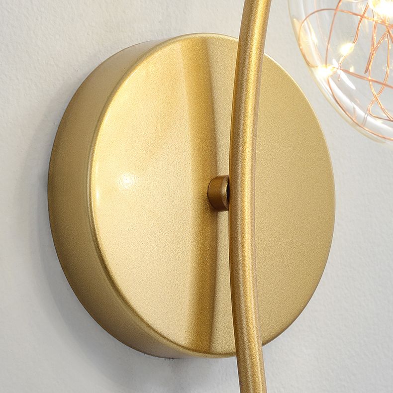 Nordic Modern Wall Mount Light Simple Glass Shade Wall Sconce Lamp Fixture for Living Room